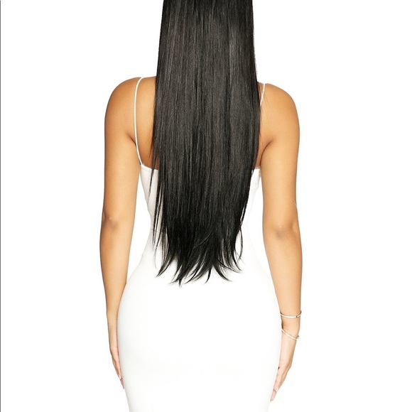 Naked Wardrobe The NW Get in Line Dress in White - Picture 4 of 4